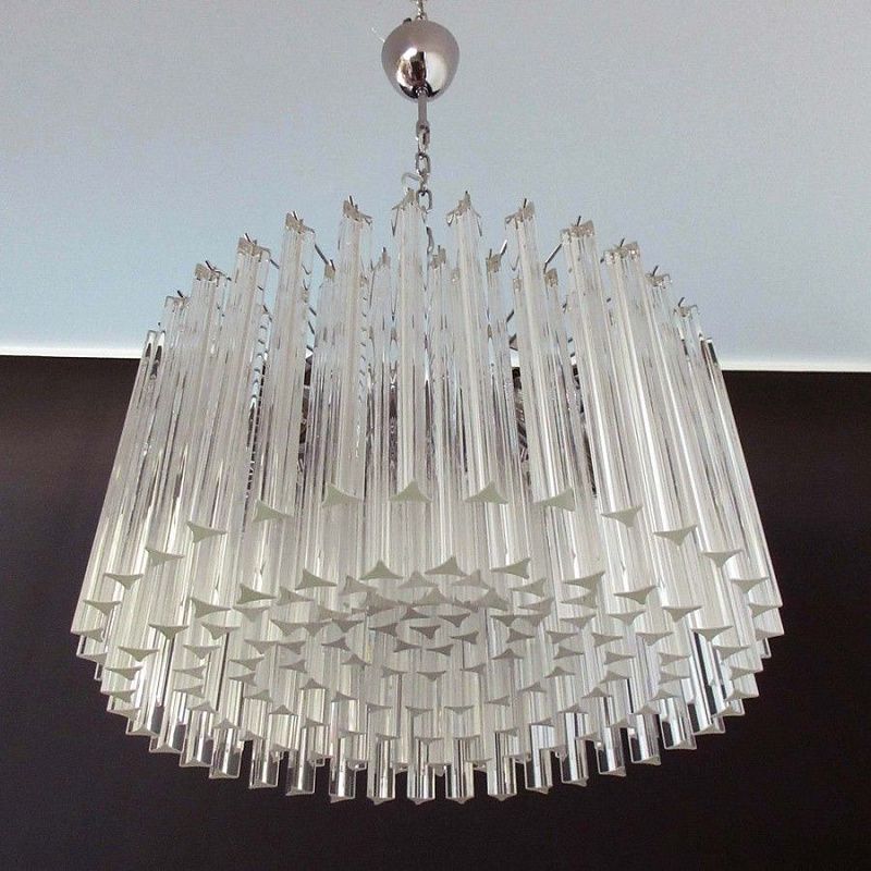 Винтажная люстра Murano Chandelier 163-1 Clear Prism Glasses