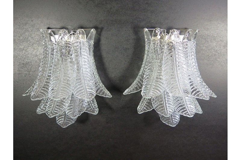 Настенный светильник Murano Wall Lamp 10 Clear Felchi Glass