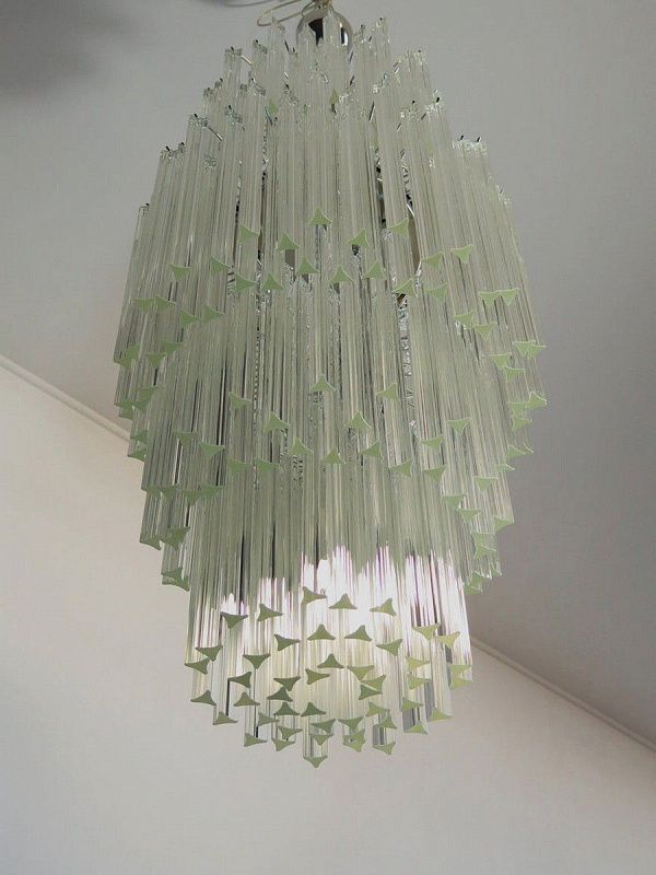 Винтажная люстра Murano Chandelier 242 Clear Prism Glass