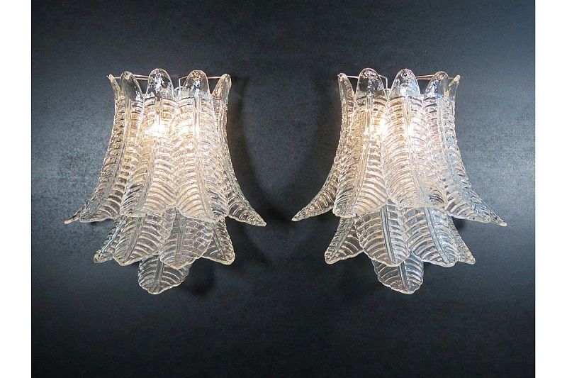 Настенный светильник Murano Wall Lamp 10 Clear Felchi Glass