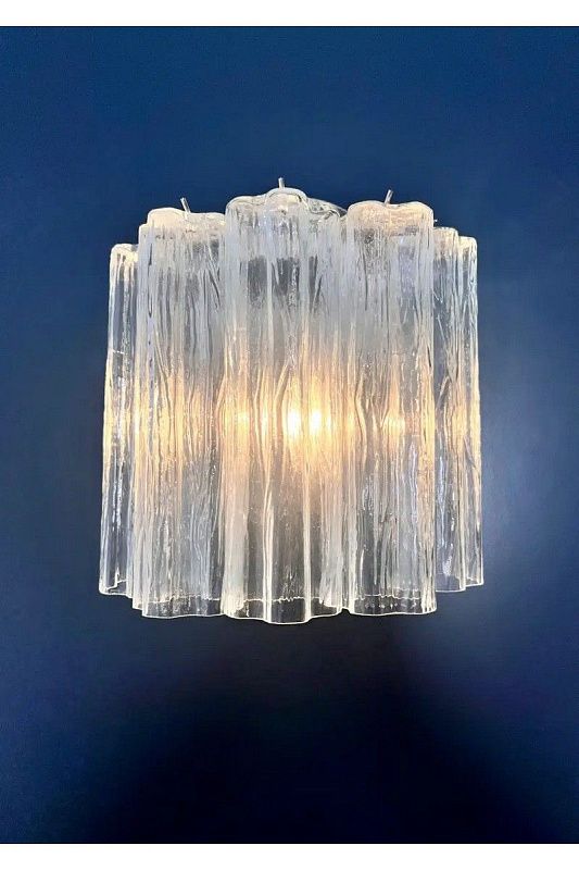 Настенный светильник Murano Wall Lamp 5 Clear Tube Glasses