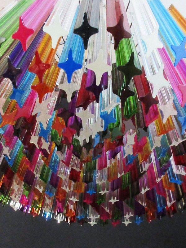 Винтажная люстра Murano Chandelier 265-1 Multicolored Prism Glass